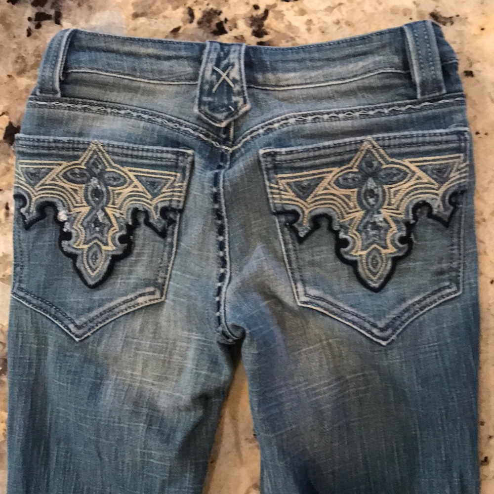 Antik Denim barbed wire blue jeans